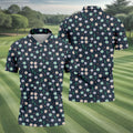 Boho Succulent And Cactus Hawaiian Golf Shirt, Mens Golf Polo, Printed Golf Shirts