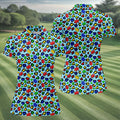 Autism Awareness Color Leopard Pattern Blue Golf Shirt, Women's Golf Tops, Ladies Golf Shirts, Ladies Golf Polos