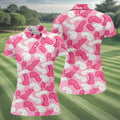 Funny Pink Frosted Cookie Adult Golf Shirt, Women’s Golf Tops, Golf Polo For Women