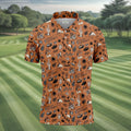 Southwest Desert Taco Skull Pattern Hawaiian Golf Shirt, Golf Tops For Women, Performance Golf Shirt