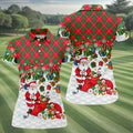 Christmas Santa Golfer and Gifts Polo Shirt, Women’s Golf Polo, Golf Shirts For Women