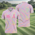 Fight Cancer Pink Ribbon Breast Cancer Polo Shirt, Golf Shirts For Men, Mens Polo Shirts
