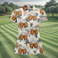 Tropical Palm Trees and Frosty Beer Mug Hawaiian Golf Polo, Golf Tops For Women, Golfing Apparel