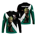 Angry BabyGroot Custom Golf Polo Shirt, Gift For Golfers, Golf Gift Ideas