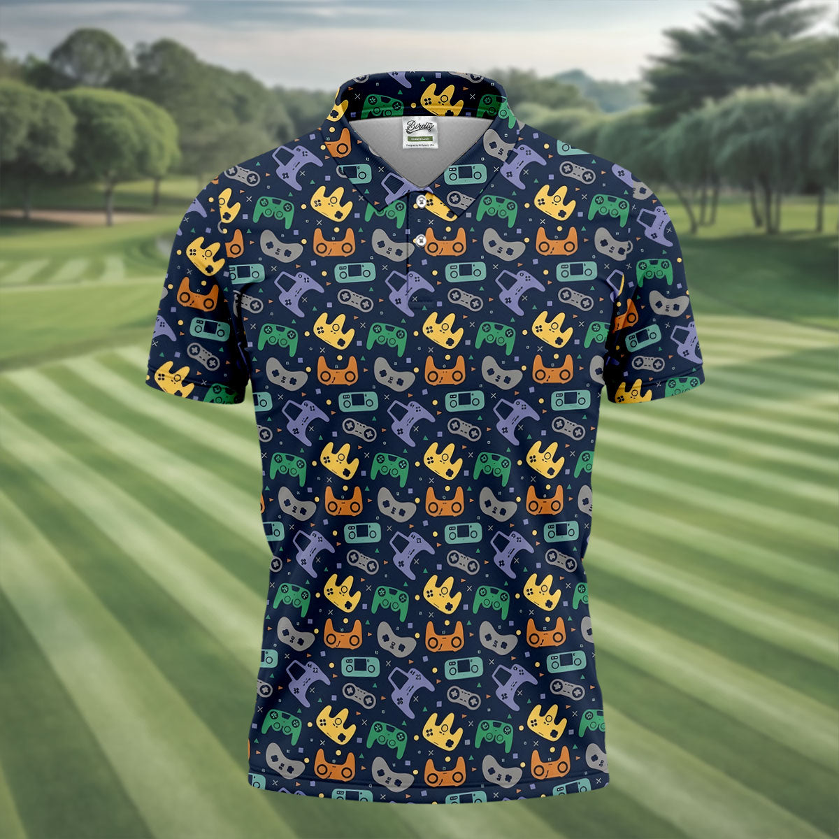 Video Game Controller Hawaiian Golf Shirt, Men's Golf Shirt, Polo Shirts For Men