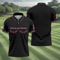 Bitches Get Stitches Breast Cancer Polo Shirt, Golf Shirts For Men, Mens Golf Apparel
