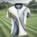 Abstract Line Art Retro Golf Shirt, Golf Shirts For Men, Polo Shirts For Men, Golf Gift For Men