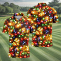Sparkling Lights Christmas Golf Shirt, Mens Golf Shirts, Golf Apparel For Men