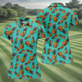 Cool Pineapple Tropical Theme Hawaiian Golf Shirt, Golf Shirt For Women, Golfing Apparel