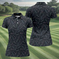 Minimalist Neon Lightsaber Pattern Golf Shirt, Women’s Golf Tops, Performance Golf Shirt