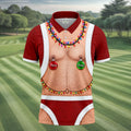 Funny Santa Christmas Balls Golf Polo Shirt, Mens Golf Polo, Golf Apparel For Men