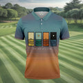 One Day At A Time Mental Health Suicide Prevention Abstract Mens Golf Polo, Golf Polo Shirts For Men