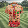 Merry Christmas Quote Tie Christmas Golf Shirt, Mens Golf Shirts, Polo Shirts For Men