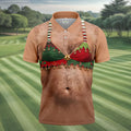 Funny Elf Bra Bells Christmas Golf Shirt, Mens Golf Polo, Golf Apparel For Men
