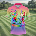 Whatever Color Cancer Sucks Hummingbird Polo Shirt, Mens Golf Polo, Men's Golf Shirt