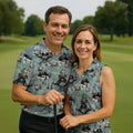 Pirate Captain Skulls, Kraken Tentacle Design Design Hawaiian Golf Polo, Golf Tops For Men, Golfing Apparel