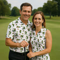 St Patrick's Day Leprechaun Golf And Beer Golf Pose Shamrock Golf Shirt, Golf Shirts For Men