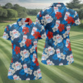 Fore Right Cold As Slice Golf And Beer Tropical Floral Golf Shirt For Women, Ladies Golf Shirts
