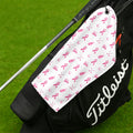 Pink Ribbon Breast Cancer Golf Towel, Unique Gift For Golfer, Christmas Golf Gift, Golf Accessories