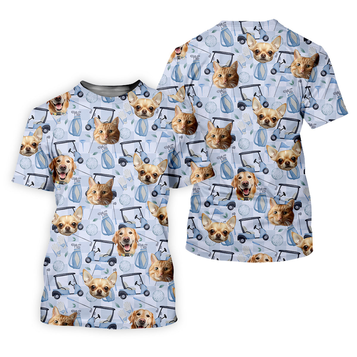 Custom Face Pet Golf Shirt, Custom Shirt Dog Face, Funny Golf Polo Shirt, Dad Golf Gift