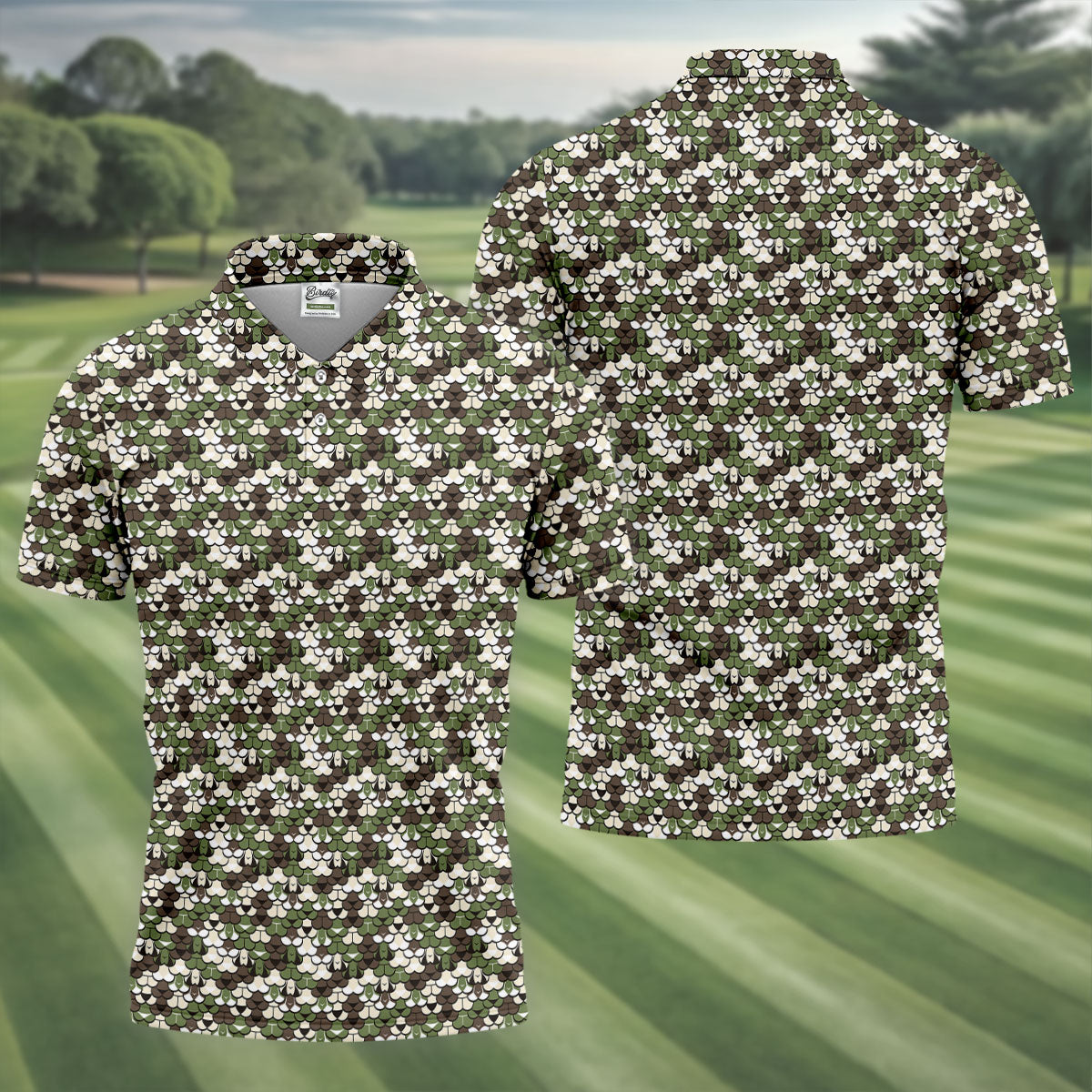 Adult Humor Camouflage Men's Golf Shirt, Funny Naughty Polo, Polo Shirts For Men