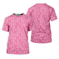 FREE SOCKS Funny Stick Figure Womens Golf Shirt, Breast Cancer Awareness Shirt, Pink Golf Shirt, Ladies Golf Shirt
