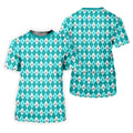Ovarian Cancer Teal Argyle Womens Golf Shirts, Ovarian Cancer Awareness Shirt, Golf Gift For Womens