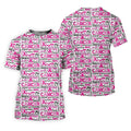 Pink Ribbon Breast Cancer Awareness Shirt, Golf Tops For Men, Hawaiian Golf Shirts, Golfing Apparel