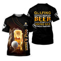 Golfing Without Drinking Beer Men's Golf Polo Shirt, Golf Beer Shirt, Fun Golf Polo Shirt, Golf Gift For Him