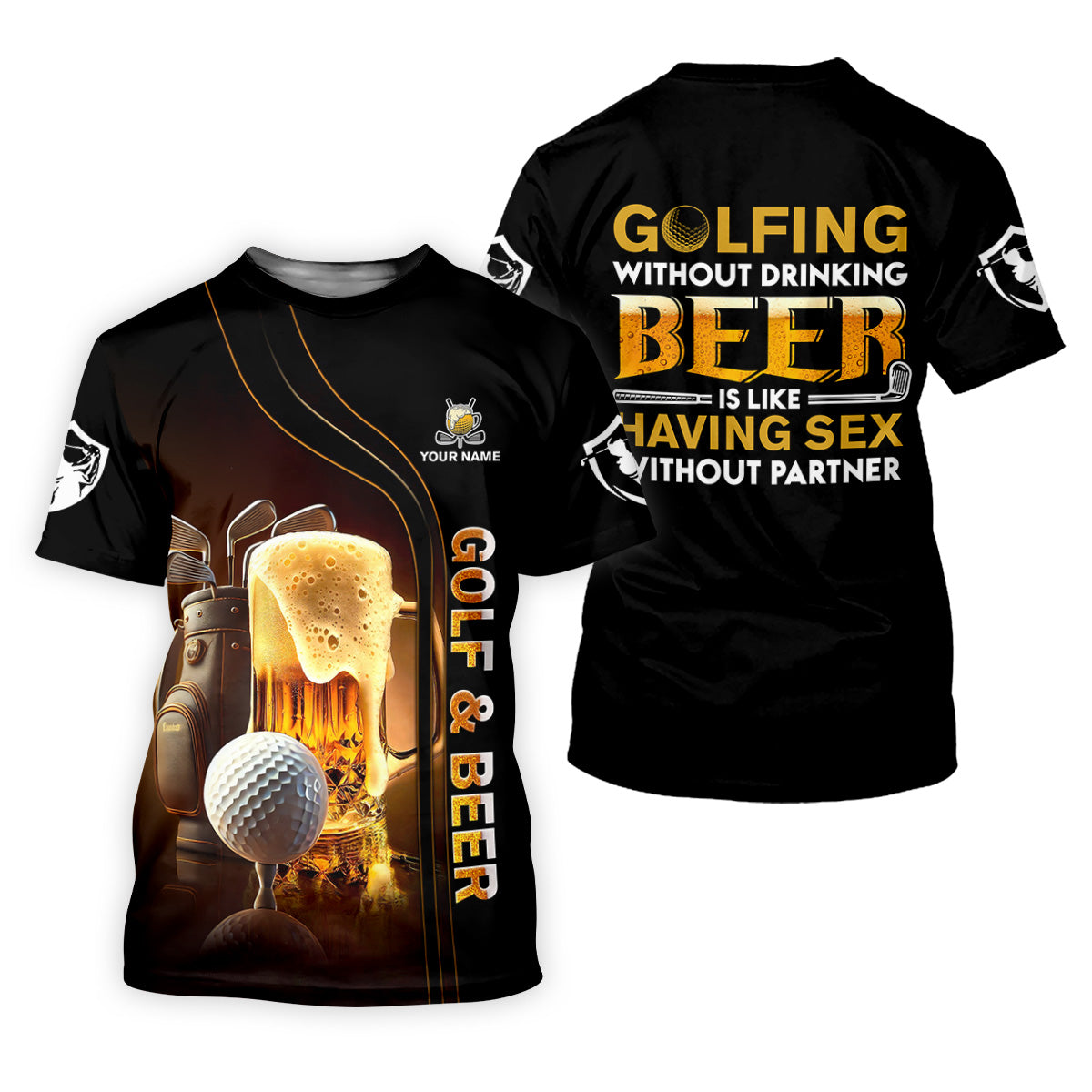 Golfing Without Drinking Beer Men's Golf Polo Shirt, Golf Beer Shirt, Fun Golf Polo Shirt, Golf Gift For Him