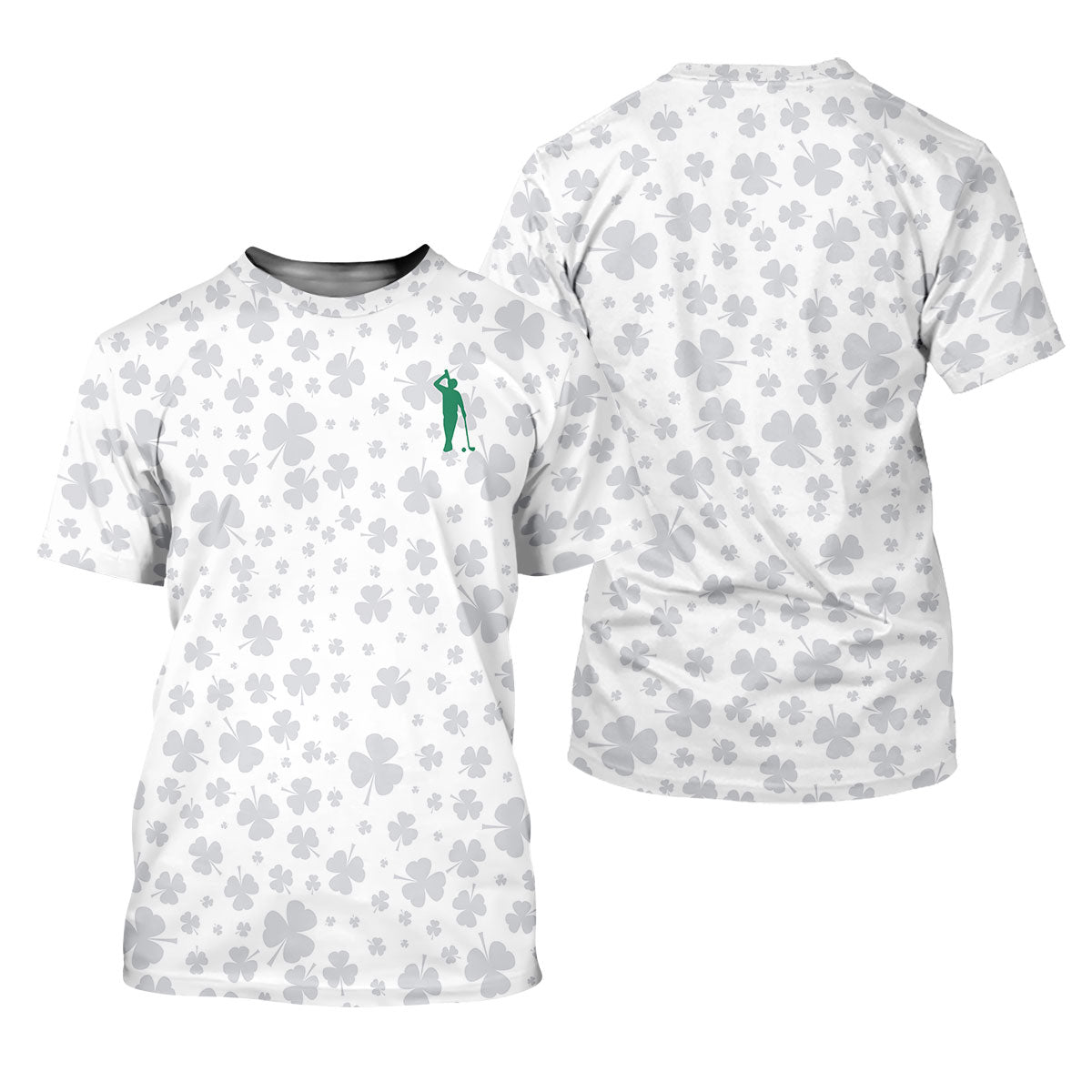 Shamrock Golf Polo Shirt, Mens Golf Shirt, St Patrick's Day Golf Shirt, Gift For Golfer