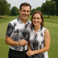 Haunted Shadow Silhouette Golf Polo Shirt, Men's Golf Shirts, Hawaiian Golf Shirt