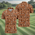 Southwest Desert Taco Skull Pattern Hawaiian Golf Shirt, Golf Tops For Women, Performance Golf Shirt