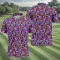 Cute Halloween Icon Pattern Golf Polo Shirt, Mens Golf Shirts, Hawaiian Golf Shirt