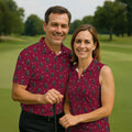 Funny Giant Monster Golf Pattern Polo Shirt, Womens Golf Tops, Ladies Golf Shirts