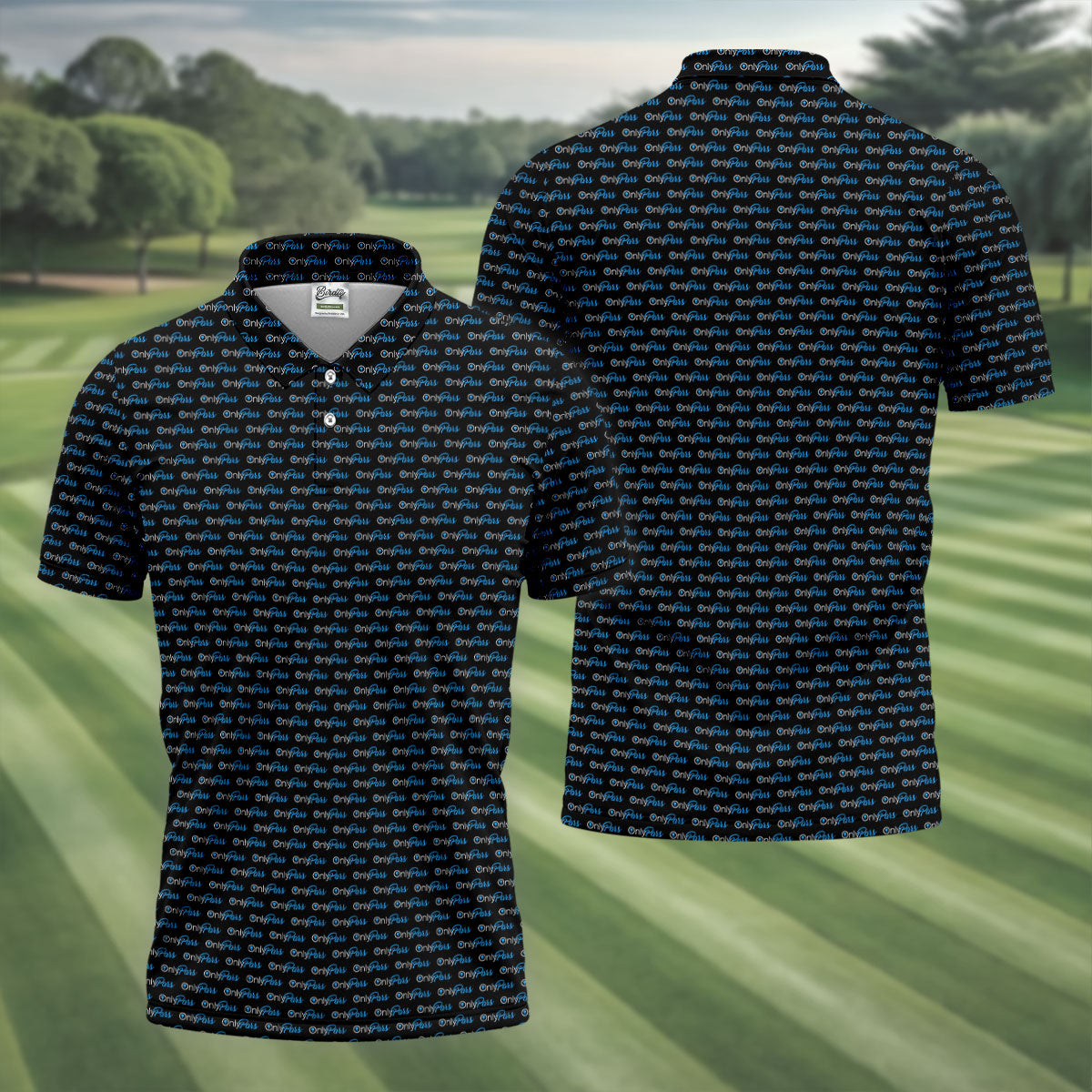 OnlyPars All Over Print Golf Shirt, Funny Golfer Humor Design, Golf Shirts For Men