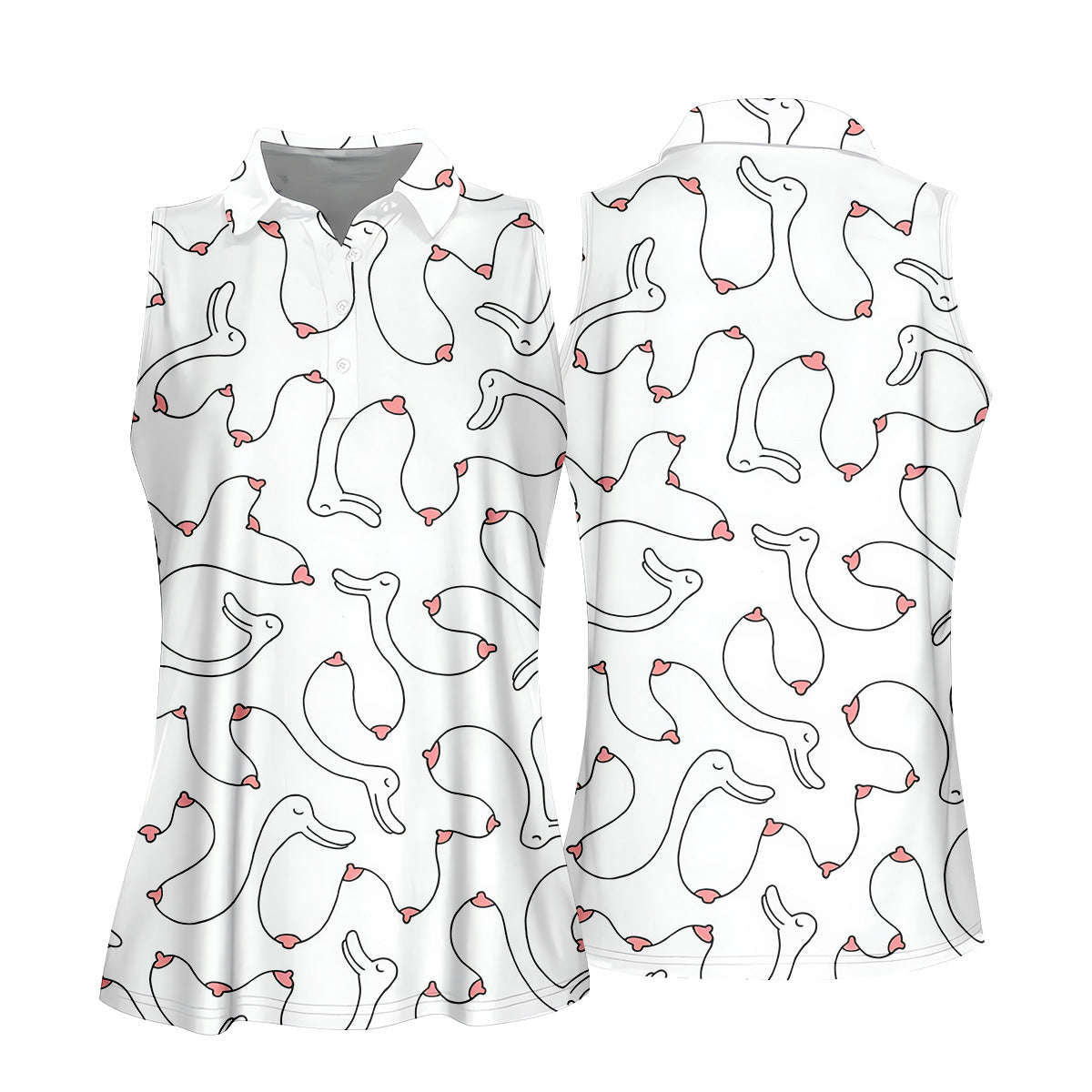 Funny Goose Womens Golf Polo Shirt, Ladies Golf Clothes, Custom Ladies Golf Shirt