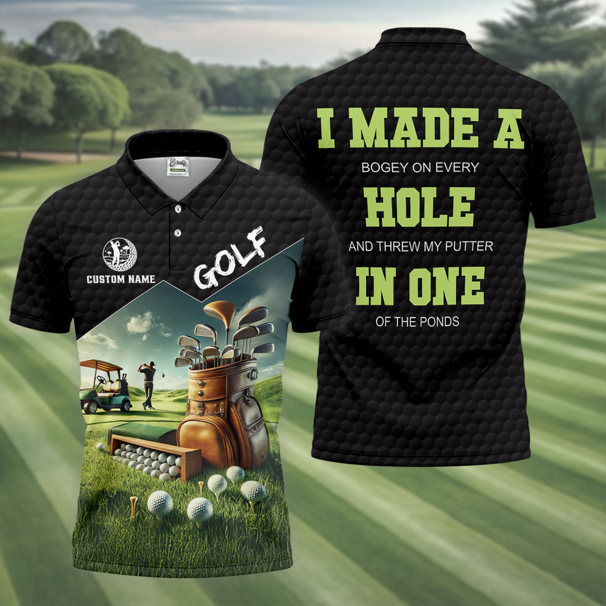 I Made A Bogey On Every Hole Golf  Polo Shirt, Funny Mens Golf Polo, Golf Apparel For Men