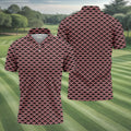 Christmas Snowflake Candy Cane Golf Shirt, Fun Golf Shirts For Men, Golfing Apparel, Golf Shirts For Men