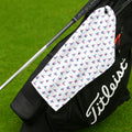 Blue And Pink Naughty Stick People White Golf Towel, Unique Gift For Golfer, Golf Accessories