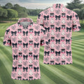Coquette Pumpkin Boo Pink And Black Cute Golf Outfit, Fun Golf Shirts For Men, Golfing Apparel