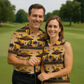 UFOs, Aliens and Cactus Desert Scene Hawaiian Golf Polo, Golf Tops For Men, Golfing Apparel