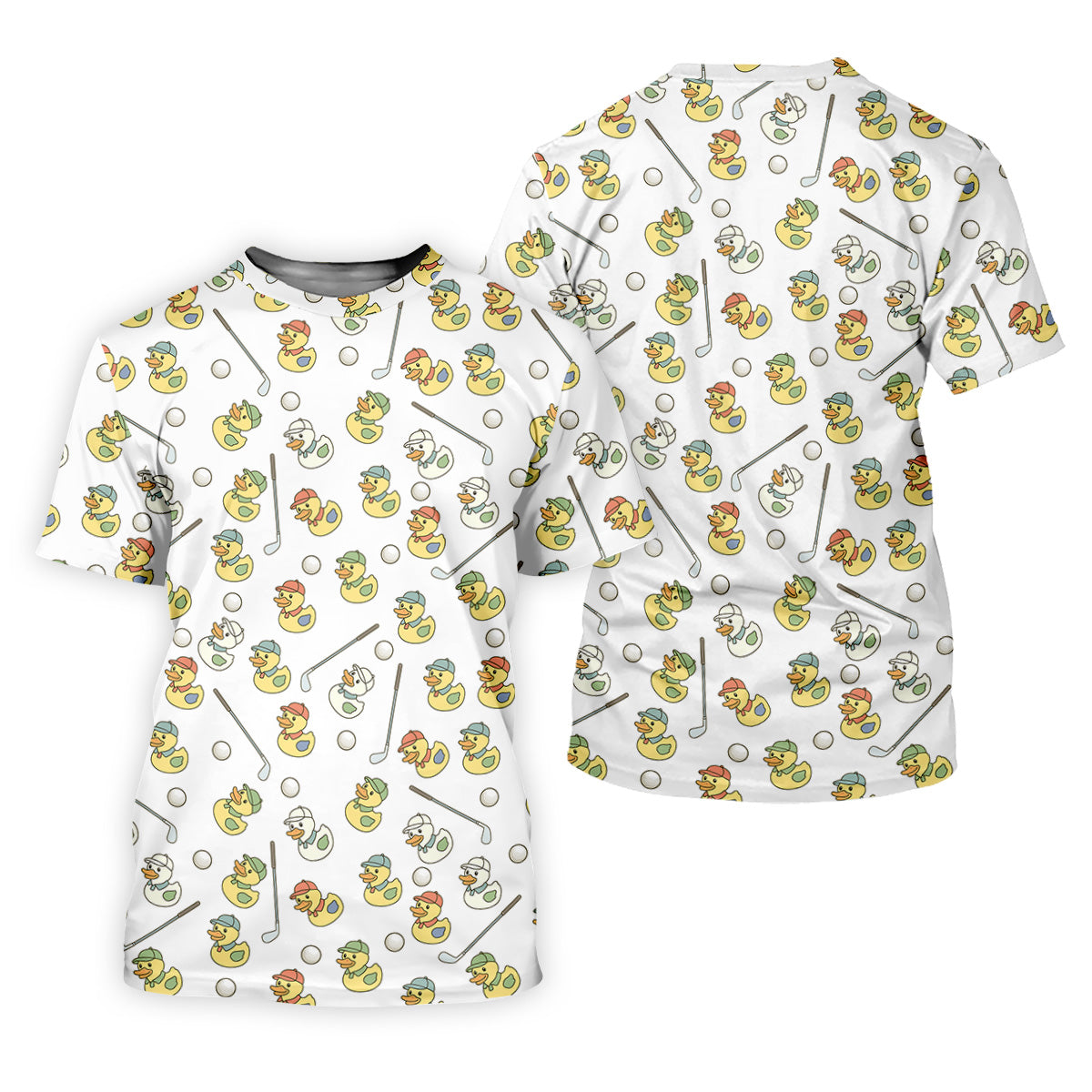 Rubber Duck Mens Funny Golf Shirts, Fun Men's Golf Polos, Hawaiian Golf Shirts, Golfing Apparel