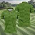 Funny Hole In One Pickle Golf Pattern Polo Shirt, Golf Shirts For Men, Mens Golf Apparel