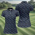 Beer Bottle Vs Can Seamless Pattern Women's Golf Tops, Golf And Beer Ladies Golf Shirt