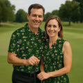 St Patrick's Day Golf Leprechaun Pose Shamrock Golf Shirt, Fun Golf Shirts For Men, Polo For Men