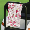 Flamingo Golf Towel, Golf Towel Women, Golf Rag, Ladies Golf Gift