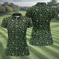 Let's Par Tee Funny Golf Pattern Polo Shirt, Ladies Golf Shirt, Women's Golf Apparel