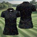 Neon Rubber Duck Pattern Golf Shirt, Ladies Golf Tops, Hawaiian Golf Shirt, Golf Tops For Women