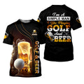 I'm A Simple Man I Like Playing Golf & Beer Custom Funny Golf Polo Shirt, Dad Golf Gifts